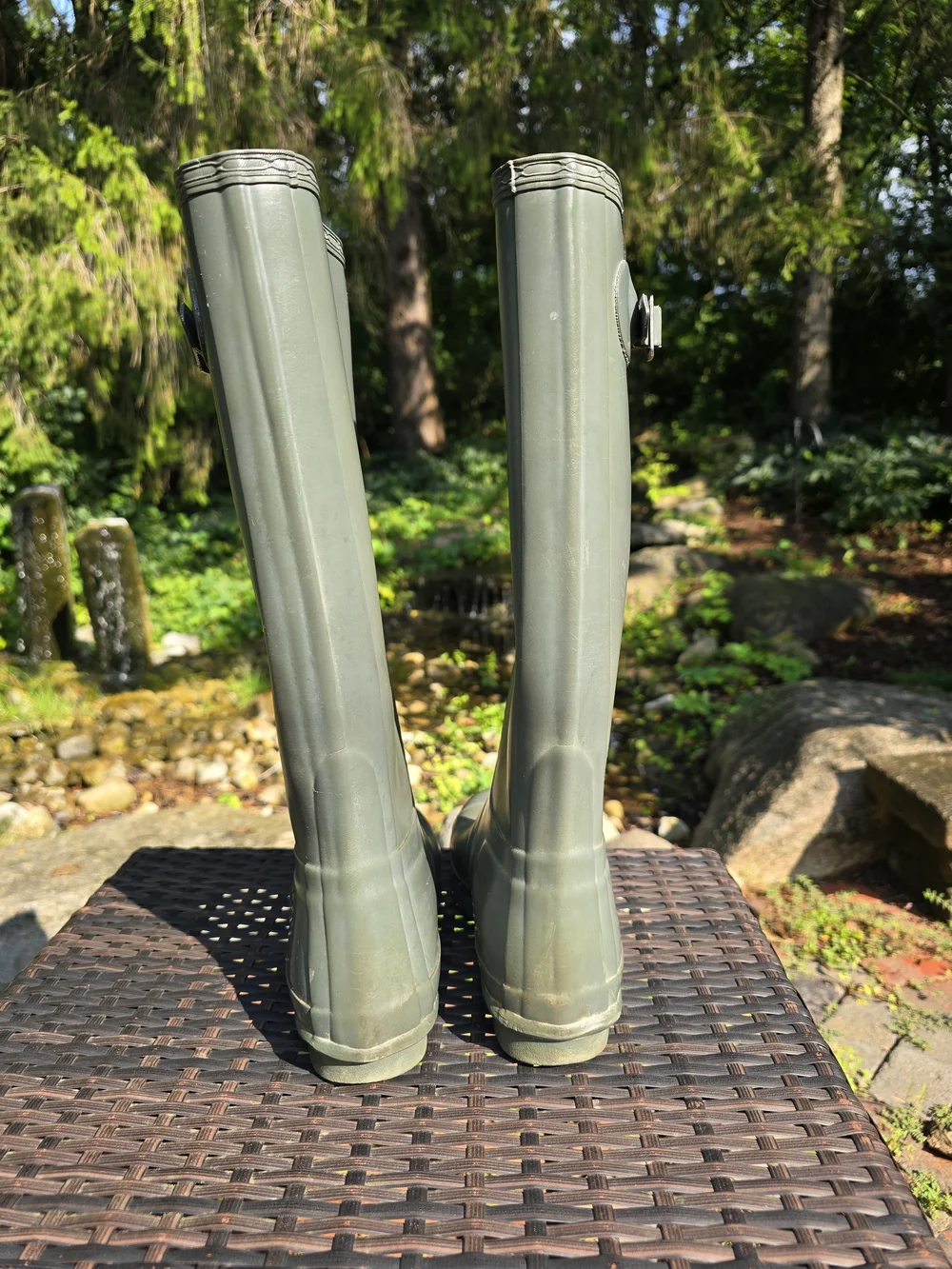 Hunter Women's  Grey Tall Rain Boots Size 7